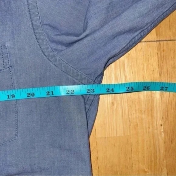 Men's Blue Button Down Long Sleeve Shirt - Picture 5 of 8